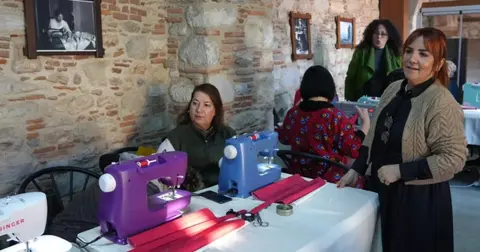 Muğla Milas'ta el emeği çantalar üretildi