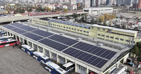 Ankara’da EGO atölye çatısına 1,2 MW güneş santrali devreye girdi