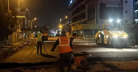 Kocaeli'de şehir uykuda, Büyükşehir 7/24 iş başında