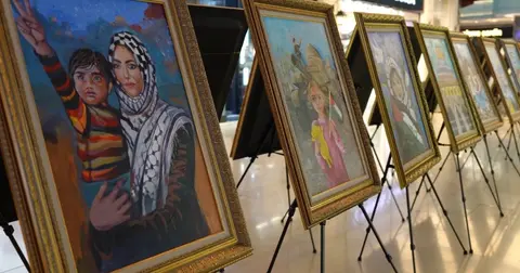 Konya'da Gazzeli çocuklardan 'Sessiz Fırçalar'