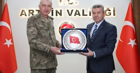Erzurum 9. Kolordu Komutanı Tümgeneral Akyıldız Artvin'de