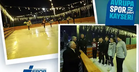 Kayseri'de Açık Hava Buz Pateni Pisti Ramazan Bayramı'nda 2 bin 820 ziyaretçi çekti