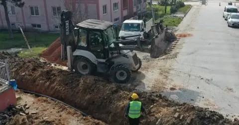 BASKİ Manyas’ta yıllanmış içme suyu hattını yeniledi