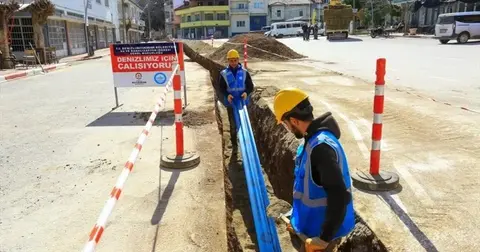 Denizli'de Kızılca Mahallesi'nde 37,6 bin metre su hattı yenileniyor