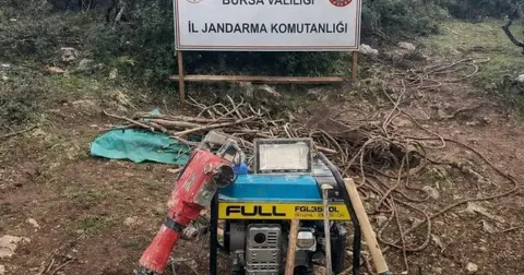 Bursa İznik’te kaçak kazıya suçüstü