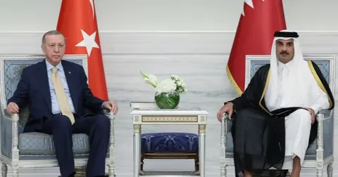 Cumhurbaşkanı Erdoğan ile Katar Emiri Al Sani görüştü