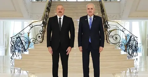 Azerbaycan Cumhurbaşkanı Aliyev, Kurtulmuş'u kabul etti