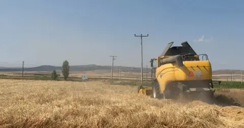 Eskişehir'de 77 tonluk arpa hasadı