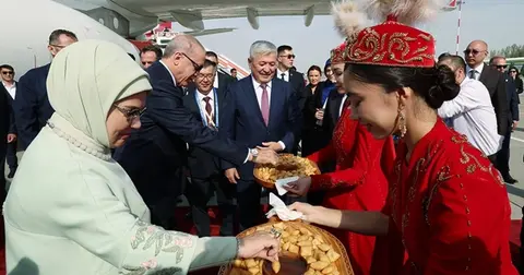 Cumhurbaşkanı Erdoğan Bişkek'te