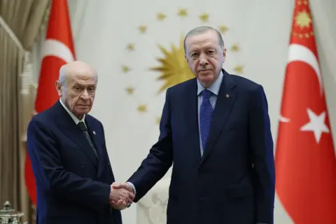 Erdoğan ile Bahçeli Külliye'de bir araya geldi