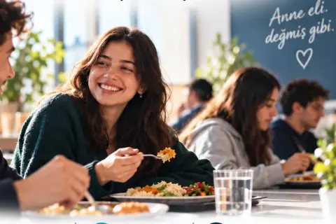 İzmit Belediyesi Anne Eli Projesiyle Üniversite Öğrencilerine Ücretsiz Sıcak Yemek Sunuyor
