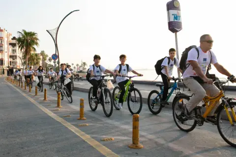 Mersin’de Öğrenciler Bisikletle Okula Güvenli Geldi