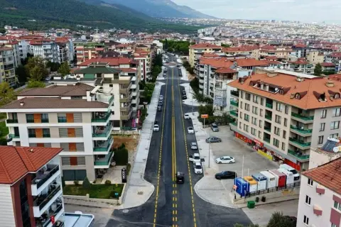 Denizli Gerzele'de Hakkı Dereköylü Caddesi altyapı yenilenmesi tamamlandı