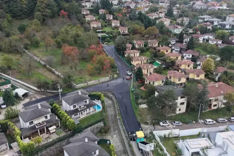 Sapanca Tepebaşı'nda 750 metre yol asfaltlandı