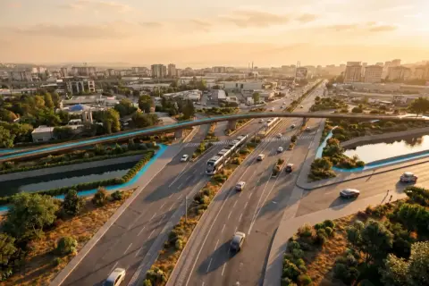 Mavişehir'de yeşil alanlar köprüyle birleşiyor