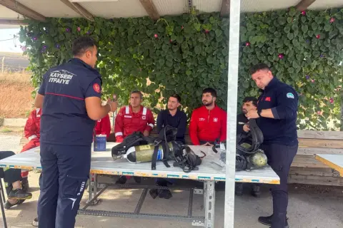 Kayseri İtfaiyesi TPAO'ya 15 gün eğitim verdi