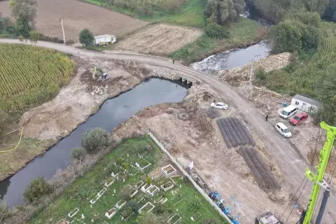 Sakarya'da Beşdeğirmen Köprüsü'ne 28 kazık temeli