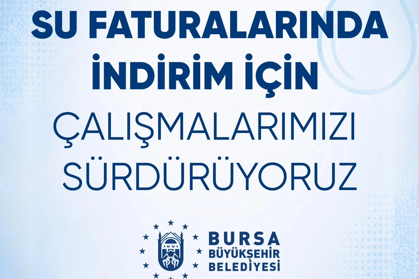 Bursa’da suya indirim geliyor