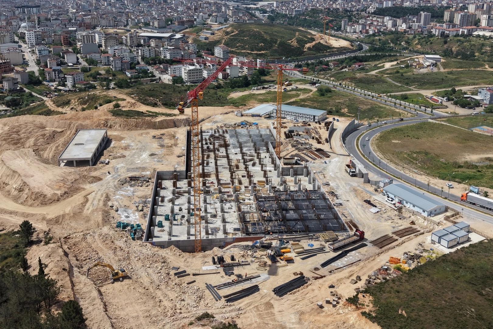 Kocaeli Çayırova'da hastane inşaatına tam gaz devam