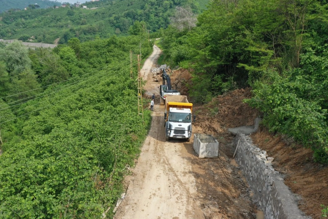 Ordu'da Kovancı'ya taş duvar önlemi