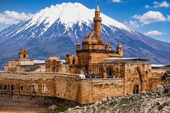 İshak Paşa Sarayı bayramda ziyaretçi akınına uğradı