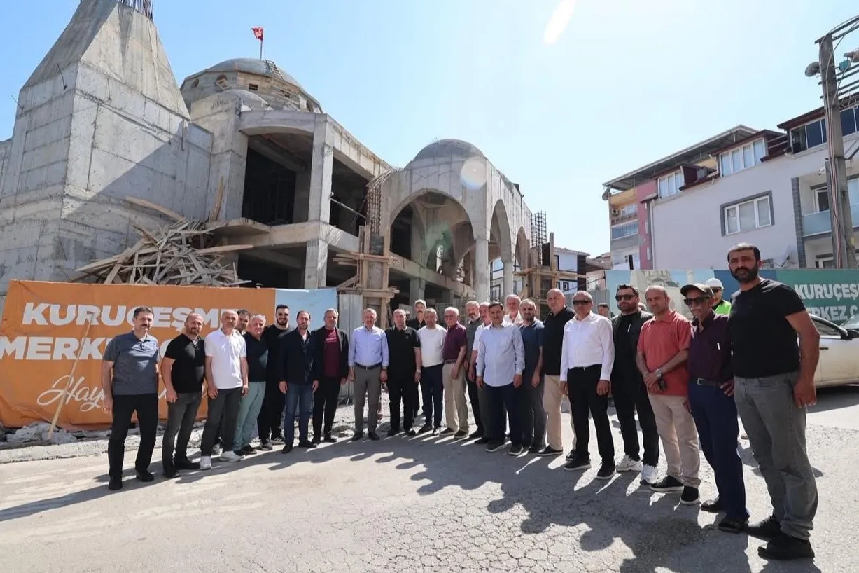Kocaeli'de Kuruçeşme Merkez Camii inşaatı hızlı ilerliyor