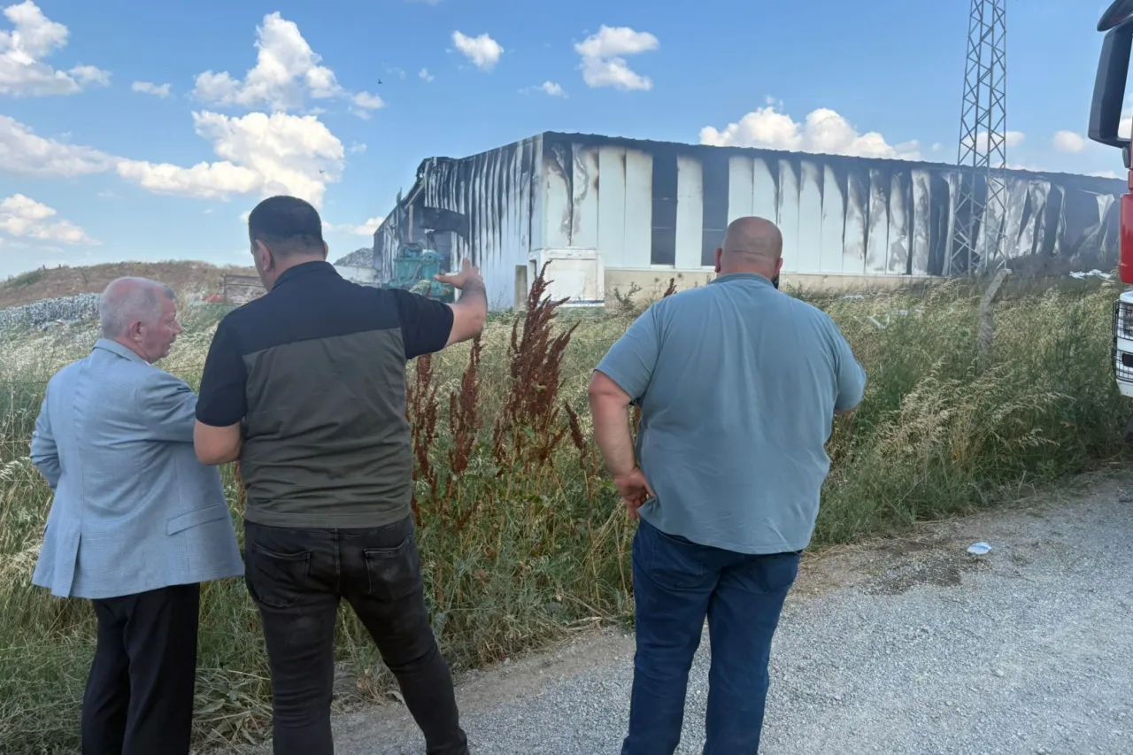 Keşan’da katı atık bertaraf tesisinde yangın