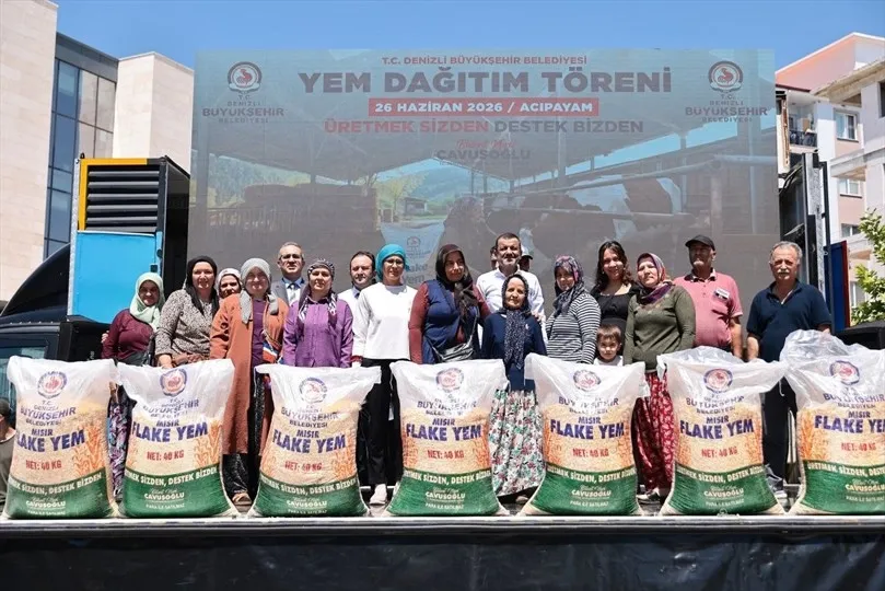 Denizli’de yetiştiriciye yem desteği devam ediyor