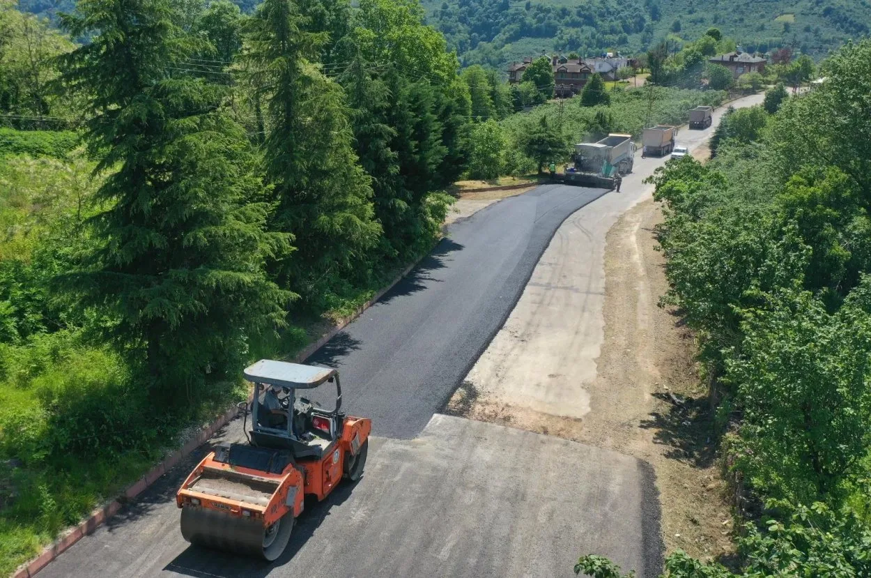 Ordu’da Çatalpınar Göller Mahallesi yolu asfaltlandı