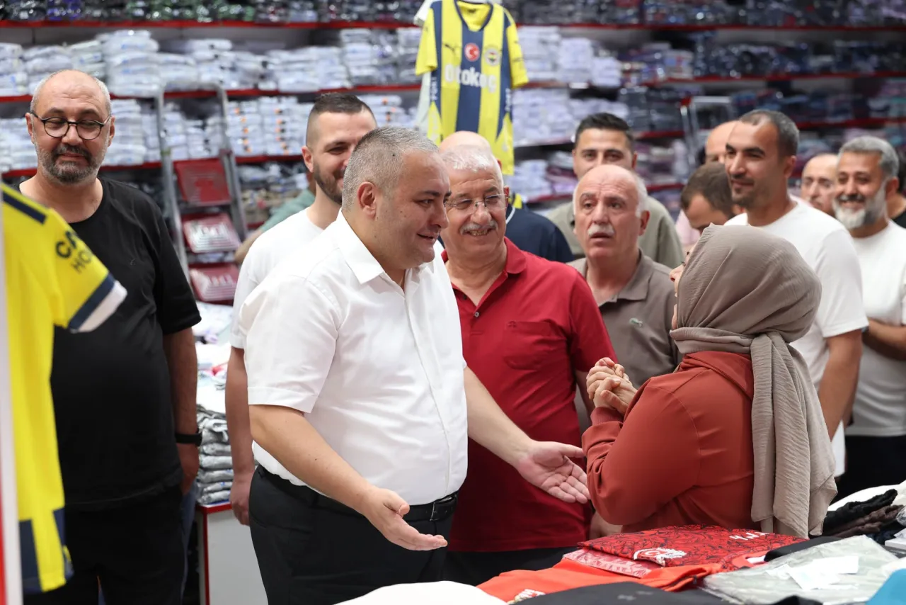 Başkan Özarslan’dan Osmanlı Halk Pazarı esnafına ziyaret
