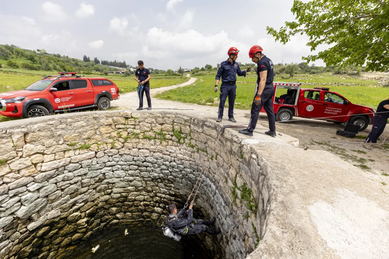 Mersin İtfaiyesinden boğulma vakalarına karşı tatbikat