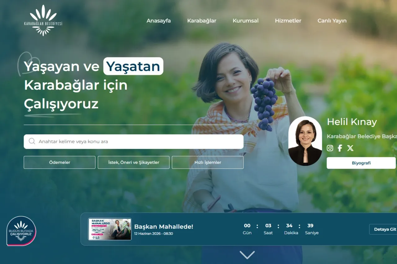 İzmir Karabağlar Belediyesi web sitesini yeniledi