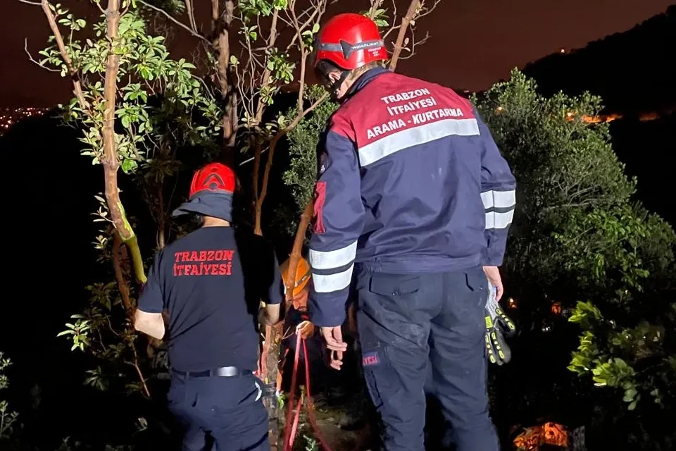 Trabzon'da itfaiye ve AFAD’dan kurtarma operasyonu
