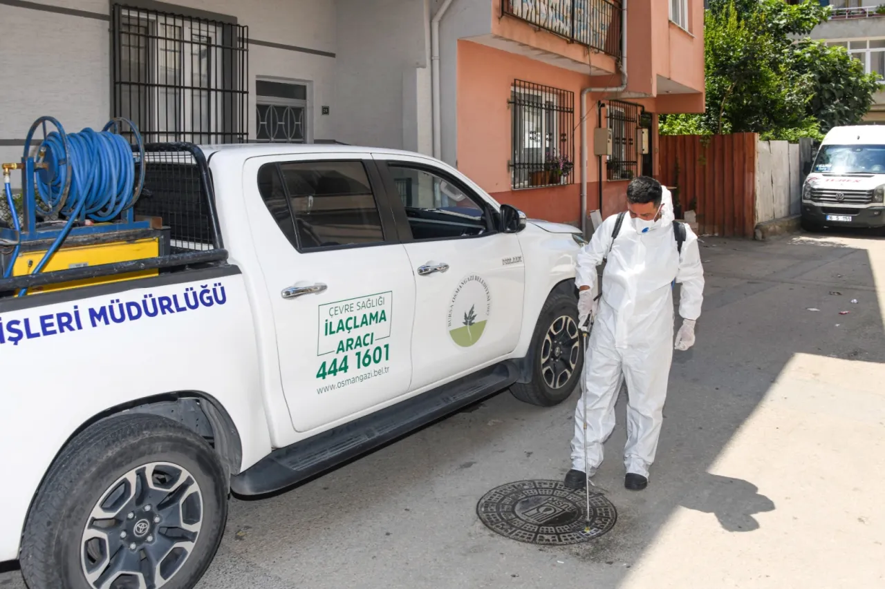 Bursa Osmangazi'de haşereye karşı anında müdahale