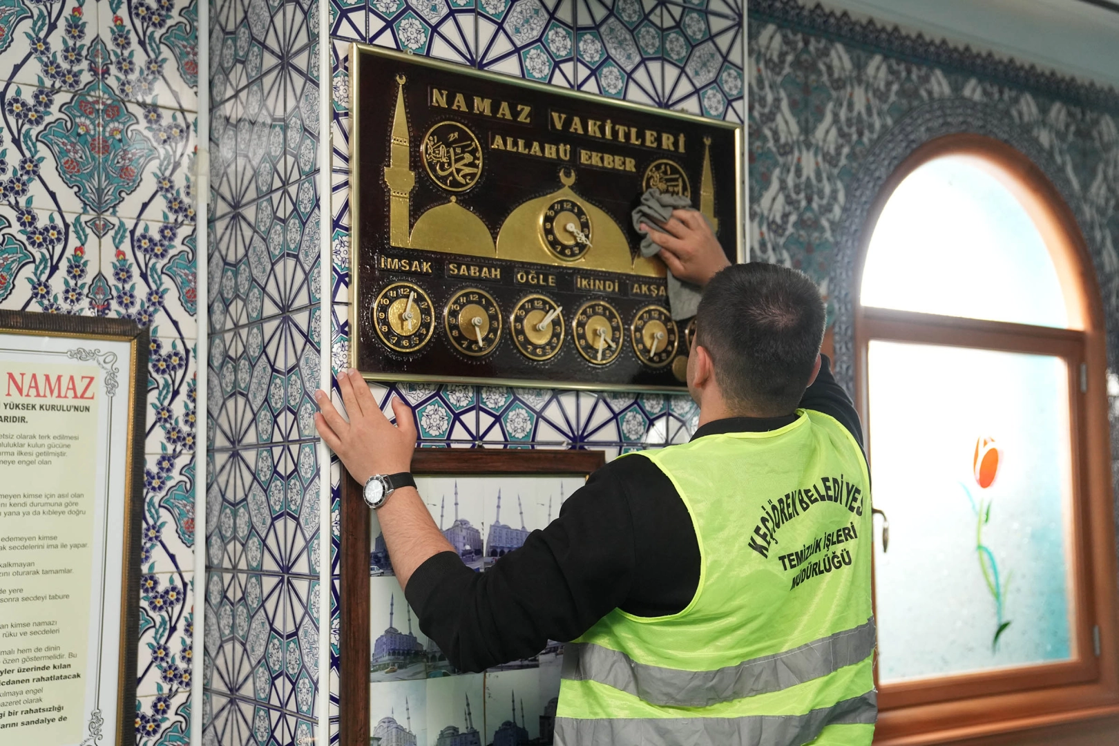 Ankara Keçiören'deki camilere kapsamlı bayram temizliği