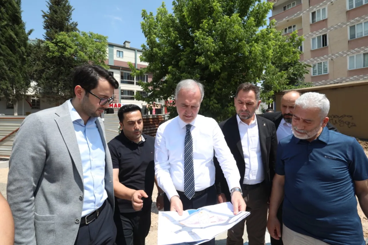 Bursa İnegöl'de Alanyurt Meydan Projesinde sona gelindi