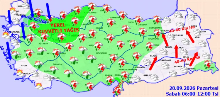 Hava sıcaklıkları düşüyor! Çok sayıda bölgede kuvvetli yağış bekleniyor