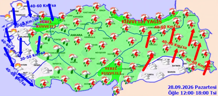 Hava sıcaklıkları düşüyor! Çok sayıda bölgede kuvvetli yağış bekleniyor