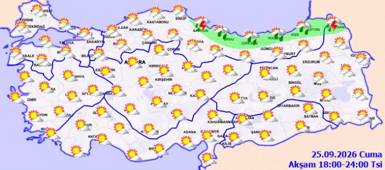 Karadeniz’in kıyı illerinde sağanak bekleniyor
