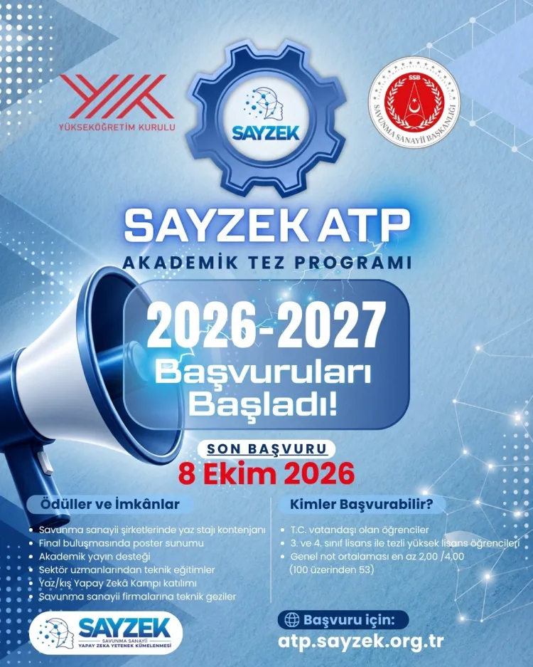 SAYZEK Akademik Tez Programı 2026-2027 Başvuruları Açıldı