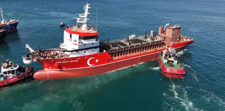 Yerli dizaynla ilk emici özellikli tarama gemisi mavi sularda
