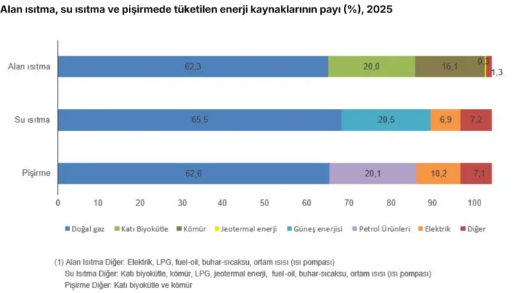 Hanelerin 2025 enerji tüketiminde doğal gaz ilk sırada