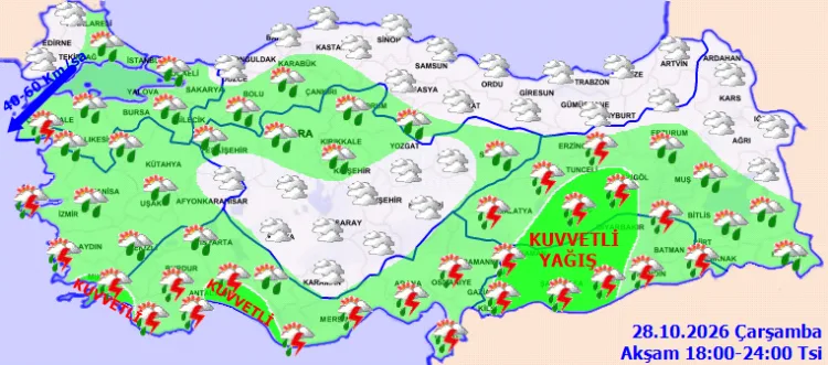 Meteoroloji’den kritik uyarı! Birçok ilde kuvvetli yağış ve fırtına bekleniyor