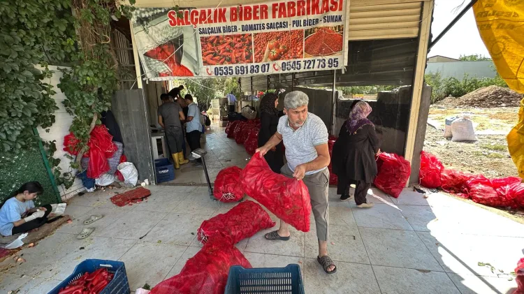 Adıyaman’da kış hazırlıkları hızlandı... Damlarda salça mesaisi başladı