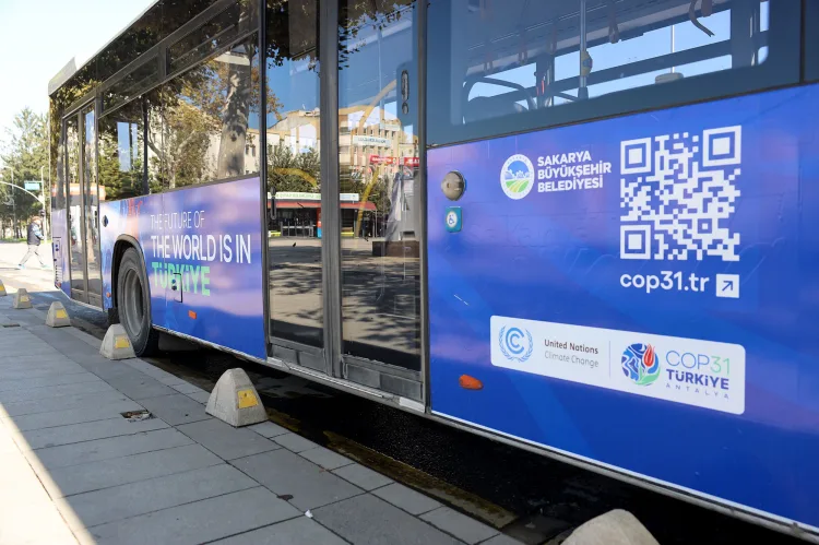 Sakarya Büyükşehir otobüslerinde COP31 mesajı