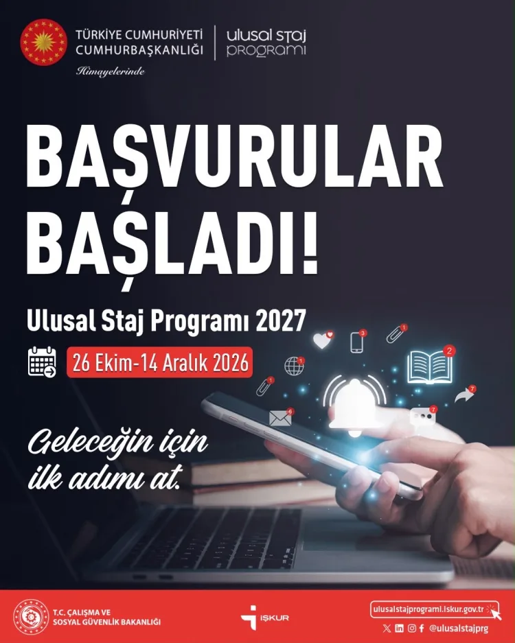 Ulusal Staj Programı 2027 başvuruları için son gün 14 Aralık