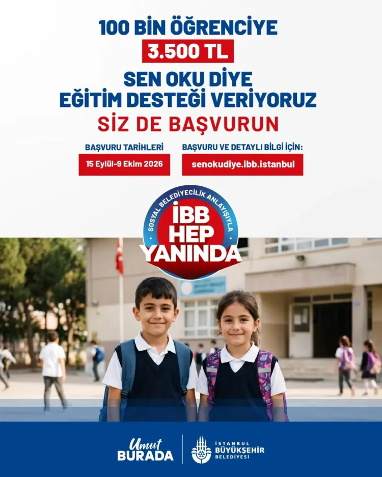 İstanbul Büyükşehir Belediyesi öğrencilerin yanında