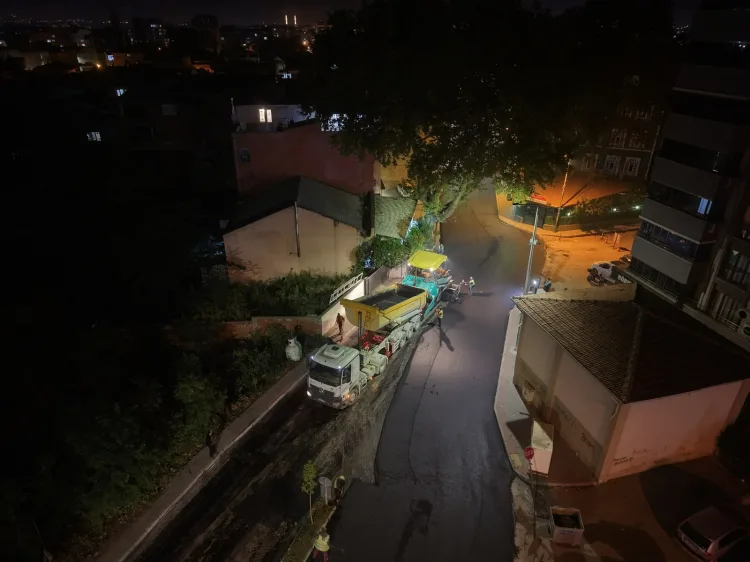 Bursa’da 2. Vatan Caddesi Gece Mesaisiyle Yenileniyor