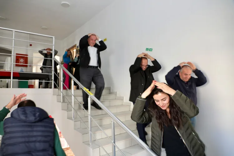 Keşan Milli Eğitim’de afet ve tahliye tatbikatı